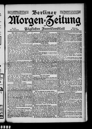 Berliner Morgenzeitung vom 10.07.1900