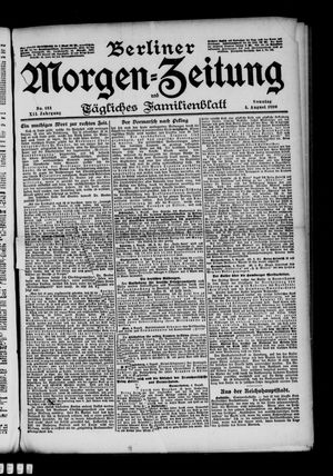 Berliner Morgen-Zeitung vom 05.08.1900