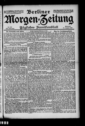 Berliner Morgen-Zeitung vom 15.08.1900