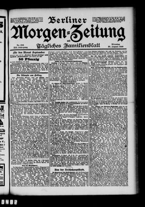 Berliner Morgenzeitung vom 28.08.1900