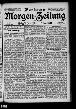 Berliner Morgenzeitung vom 02.09.1900