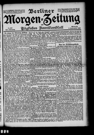 Berliner Morgenzeitung vom 05.09.1900