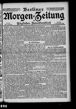 Berliner Morgenzeitung vom 09.09.1900