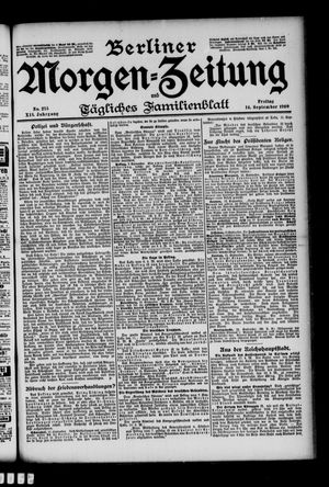 Berliner Morgenzeitung vom 14.09.1900