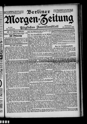 Berliner Morgen-Zeitung vom 20.09.1900