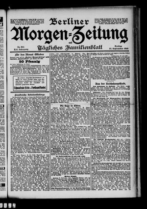 Berliner Morgenzeitung vom 21.09.1900