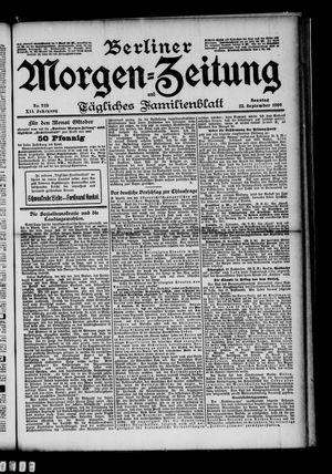 Berliner Morgenzeitung vom 23.09.1900