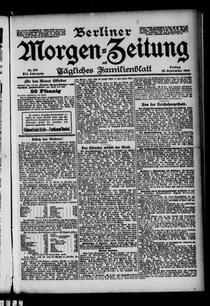 Berliner Morgenzeitung vom 28.09.1900