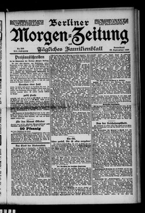 Berliner Morgenzeitung vom 29.09.1900