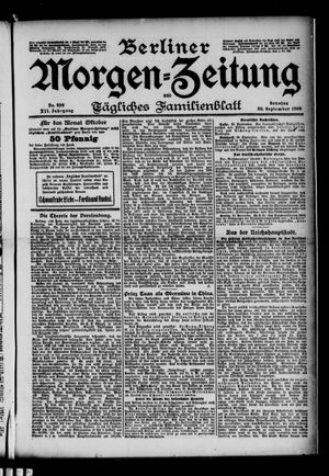 Berliner Morgenzeitung on Sep 30, 1900