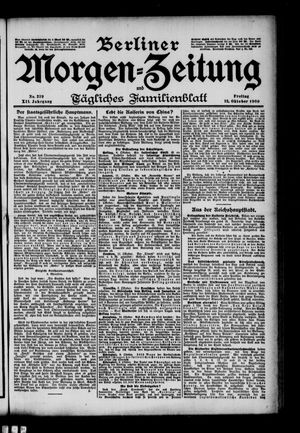 Berliner Morgen-Zeitung vom 12.10.1900