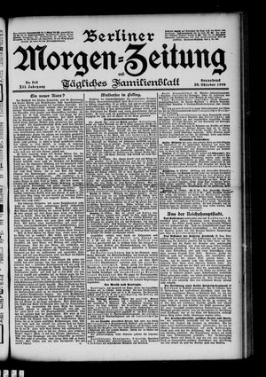Berliner Morgenzeitung vom 20.10.1900