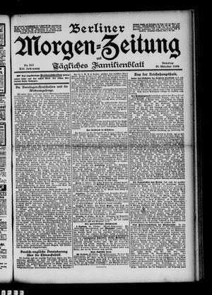 Berliner Morgenzeitung vom 21.10.1900