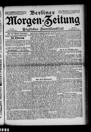 Berliner Morgenzeitung vom 28.10.1900