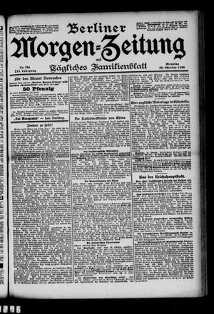 Berliner Morgenzeitung vom 30.10.1900
