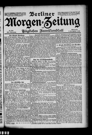 Berliner Morgenzeitung vom 07.11.1900