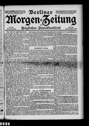 Berliner Morgenzeitung vom 11.11.1900