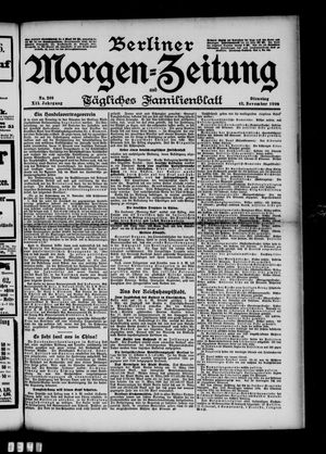 Berliner Morgenzeitung vom 13.11.1900