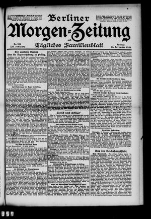 Berliner Morgenzeitung vom 16.11.1900