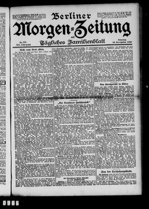 Berliner Morgenzeitung vom 18.11.1900
