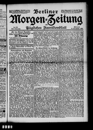 Berliner Morgenzeitung vom 21.11.1900