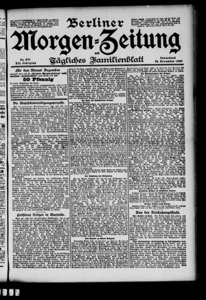Berliner Morgenzeitung vom 24.11.1900