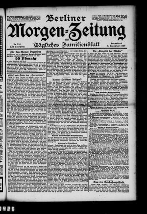 Berliner Morgen-Zeitung vom 01.12.1900