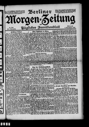 Berliner Morgenzeitung vom 05.12.1900