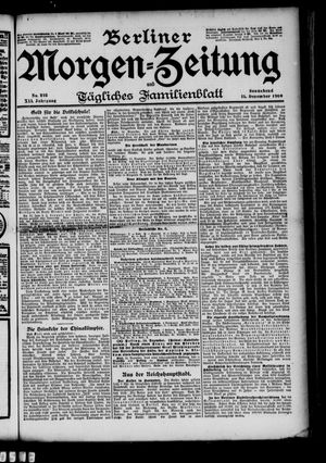 Berliner Morgenzeitung vom 15.12.1900