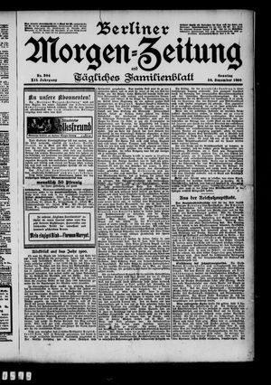 Berliner Morgenzeitung on Dec 30, 1900