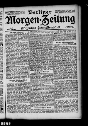 Berliner Morgen-Zeitung vom 10.01.1901