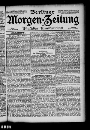 Berliner Morgen-Zeitung vom 13.01.1901