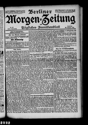 Berliner Morgen-Zeitung vom 27.01.1901
