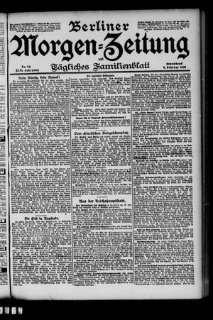 Berliner Morgen-Zeitung vom 09.02.1901