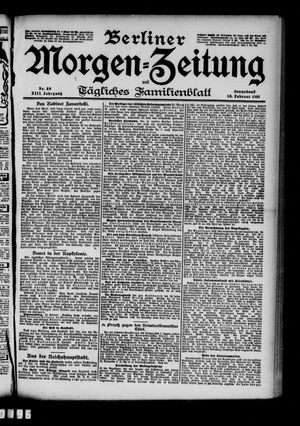 Berliner Morgen-Zeitung vom 16.02.1901