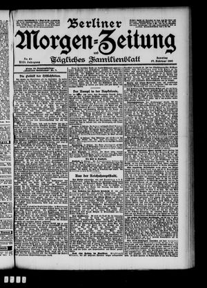 Berliner Morgen-Zeitung vom 17.02.1901