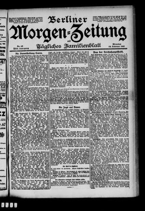 Berliner Morgen-Zeitung vom 19.02.1901