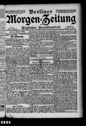 Berliner Morgen-Zeitung vom 23.02.1901