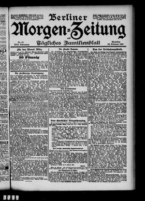 Berliner Morgen-Zeitung vom 26.02.1901