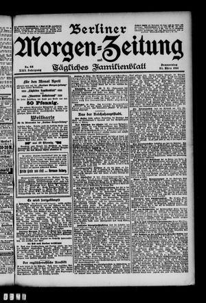 Berliner Morgen-Zeitung vom 21.03.1901