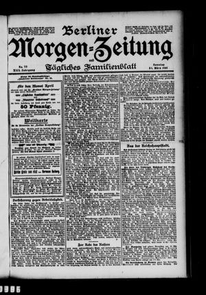 Berliner Morgen-Zeitung vom 31.03.1901
