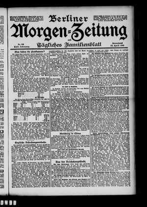 Berliner Morgen-Zeitung vom 13.04.1901