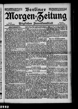 Berliner Morgen-Zeitung vom 14.04.1901