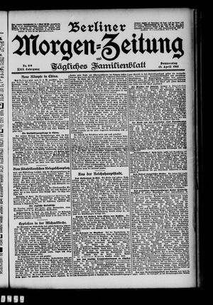 Berliner Morgen-Zeitung vom 18.04.1901