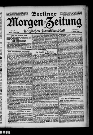 Berliner Morgen-Zeitung vom 27.04.1901