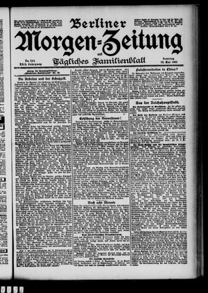 Berliner Morgen-Zeitung vom 12.05.1901