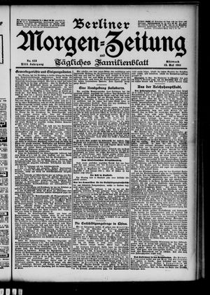 Berliner Morgen-Zeitung vom 15.05.1901