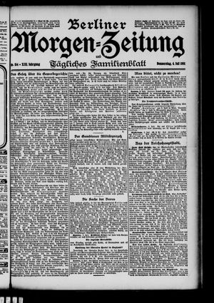 Berliner Morgen-Zeitung on Jul 4, 1901