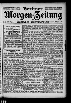 Berliner Morgen-Zeitung vom 26.09.1901