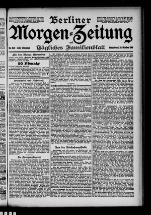 Berliner Morgen-Zeitung vom 26.10.1901